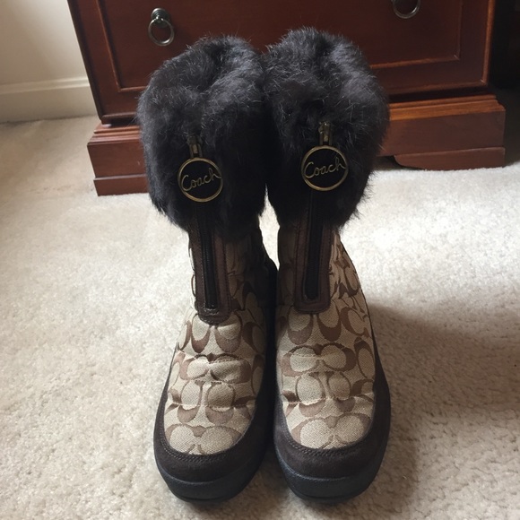 Coach Faith Winter Fur Trimmed Boots